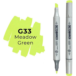 Маркер перм., худ. "Sketchmarker" двухсторонний, G33 зеленый луг