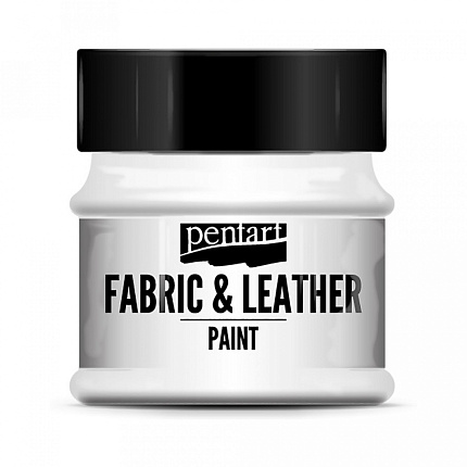 Краски д/текстиля "Pentart Fabric & Leather paint" серый, 50 мл, банка