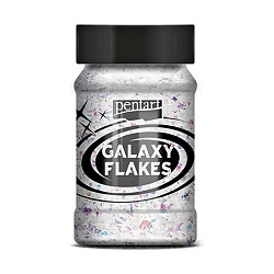 Хлопья декоративные "Pentart Galaxy Flakes" 15 гр, белый Юпитер