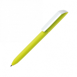 Ручка шарик/автомат "Flow Pure GOM CB" 1,0 мм, пласт., софт., лимонный/белый, стерж. синий