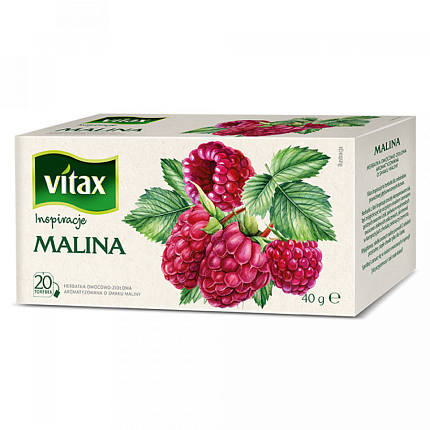 Чайный напиток "Vitax" 20*2 г., фруктовый, со вкусом малины и вишни