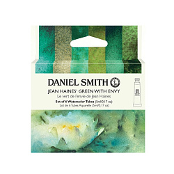 Краски акварельные Daniel Smith Jean Haines "Green With Envy" набор 6 цветов, 5мл., тубы