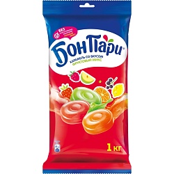 Леденцы фруктовые Бон пари ассорти, 1 кг