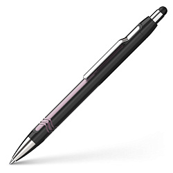 Ручка шарик/автомат. "Epsilon Touch" метал., со стилусом, черный/розовый, стерж. синий