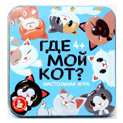 Игра настольная "Пластиковые кубики. Где мой кот?" 