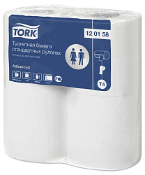 Бумага туалетная  TORK Advanced T4, 4 рул, 23м, 2-сл.
