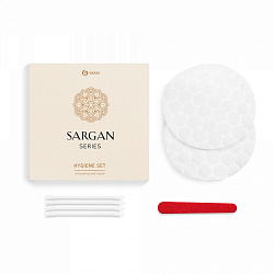 Набор гигиенический Sargan (ватные палочки + ватные диски + пилочка), картонная коробка