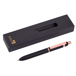 Ручка шарик/автомат "Copper pen" 0,7 мм, плст./метал., черный, стерж. синий