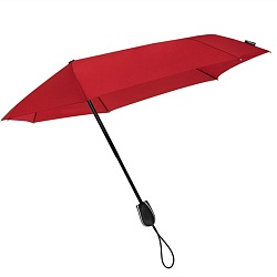Зонт складной механ.,  ручка пласт. "ST-9-8026" аэродинамический противоштормовой красный