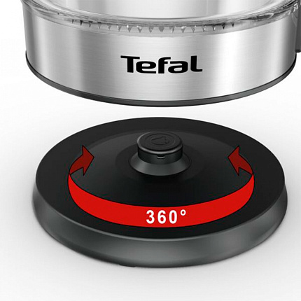 электрочайник Tefal KI700830, металлик, стекло 