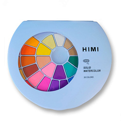 Краски акварельные "Himi", набор, 38 цв., голубой футляр
