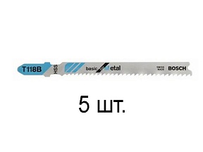 Пилка лобз. по металлу T118B (5 шт.) BOSCH