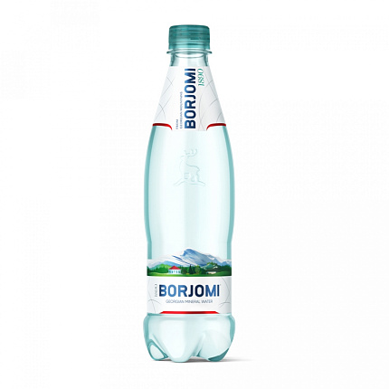 Вода минеральная "Borjomi" газир., 0,5 л., стекл. бутылка