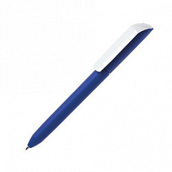 Ручка шарик/автомат "Flow Pure GOM CB" 1,0 мм, пласт., софт., синий/белый, стерж. синий