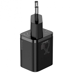 Сетевое зарядное устройство Baseus TZCCSUP-L01 Super Si Quick Charger Type-C 25W (кабель Type-C-Type-C 1m) Black